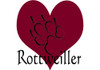 Canine Sweatshirt - Heart Rottweiler