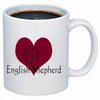 K9 Mug - Heart - English Shepherd