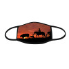 Trail 'em Home face mask - sunset silhouette of ranch hands bringing home a missing cow and calf