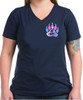 LGBTQ Transgender Black V-Neck t-shirt -;IGY6 Bear Paw