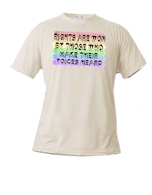 LGBTQ T-shirt - Rights are won by those who make their voices heard