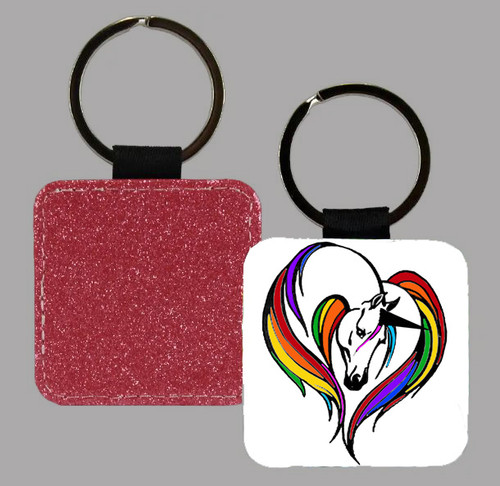 LGBTQ - Glitter Key Fob - LGBTQ Unicorn