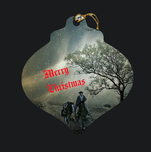 Robert Fuller - Porcelain Christmas Ornament -Christmas on the Trail