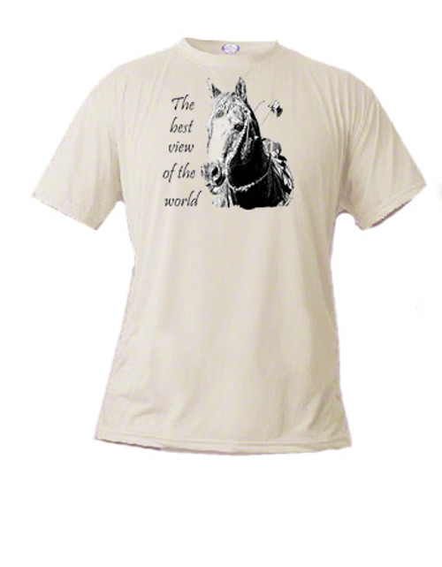 Trail rider's t-shirt. The best way to see the world, is between a horse's ears