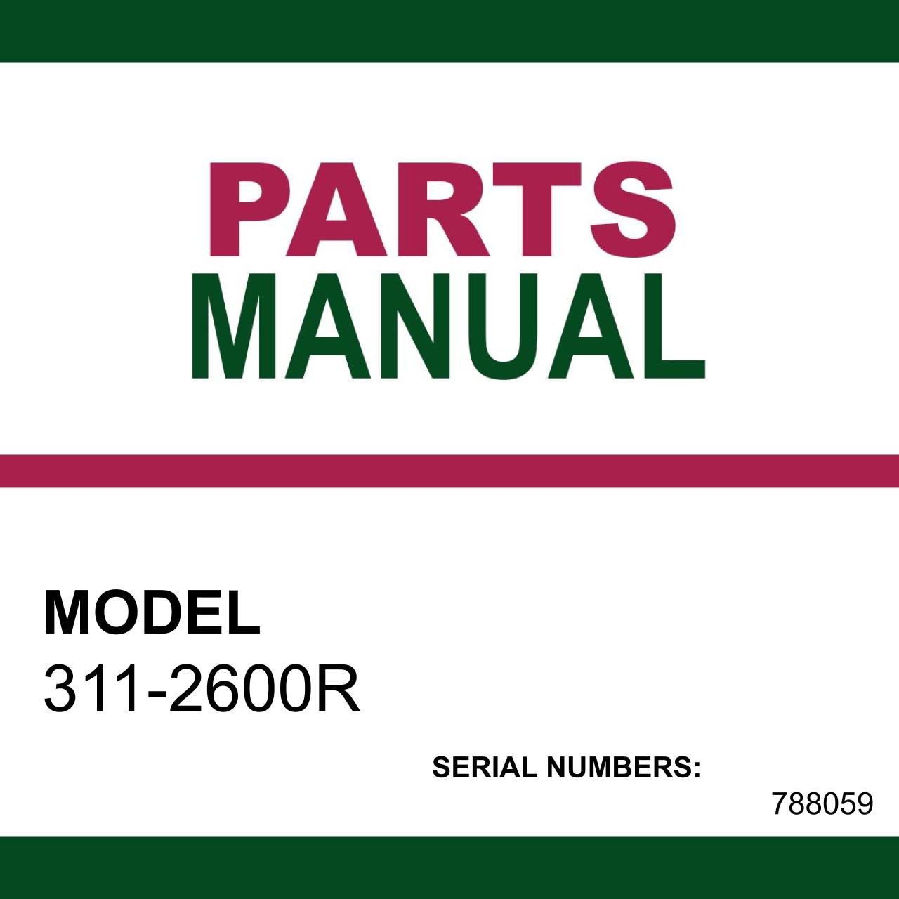 Hydro-Gear SN 788059 parts manual