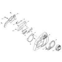 MAKITA 123551-7 - CHAIN COVER ASSY (RED) - Image 1