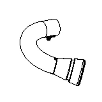 Husqvarna 575486901 - Tube Elbow Vacuum Black - Original OEM part
