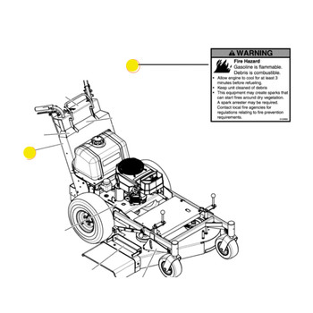 BRIGGS & STRATTON part 5103665YP - DECAL FIRE HARARD 3 (OEM part)