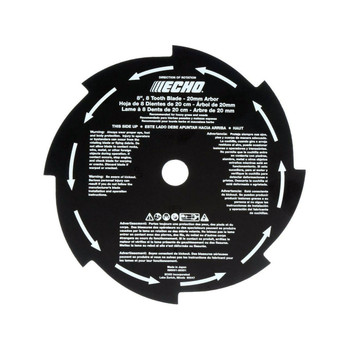 ECHO 8-TOOTH GRASS & WEED BLADE 8" DIAMETER 25MM ARBOR 69600121431 - Image 1