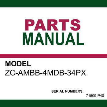 Hydro-Gear SN 71509 Model´s ZC-AMBB-4MDB-34PX parts manual