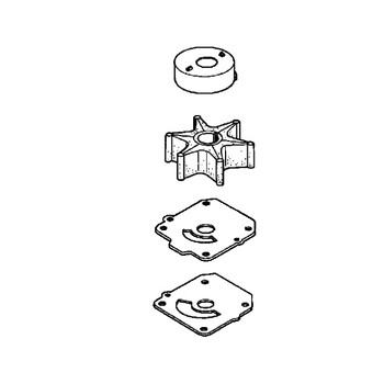 Honda Engines part 06193-ZW5-010 - Pump Kit Impeller - Original OEM ** SUPERSEDED TO 06193-ZW5-030 **