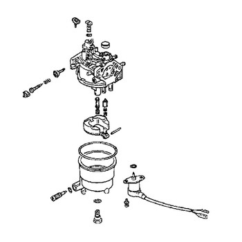 Honda Engines part 16100-ZB7-025 - Carburetor Assembly - Original OEM  ** SUPERSEDED TO 16100-ZB7-035 **