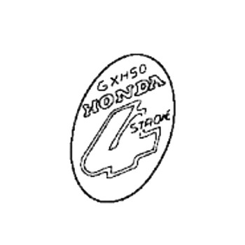 Honda Engines part 87521-ZM7-010 - Emblem - Original OEM ** SUPERSEDED TO 87521-ZM7-020 **
