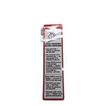 Husqvarna 585302301 Decal Rops Warning En/Fr Original OEM part