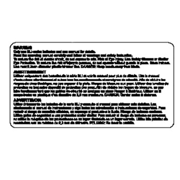 Husqvarna 594095001 - Warning Decal - Original OEM part