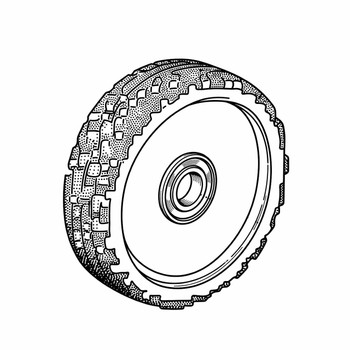 308451064 8 WHEEL ASSEMBLY (HOMELITE ORIGINAL OEM)