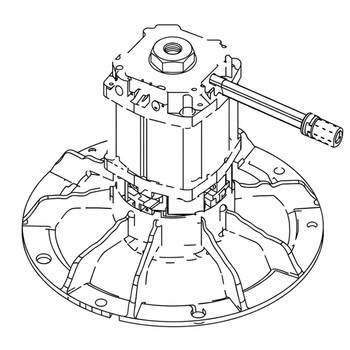 314499001 MOTOR & MOTOR MOUNT ASSEMBLY (HOMELITE ORIGINAL OEM)