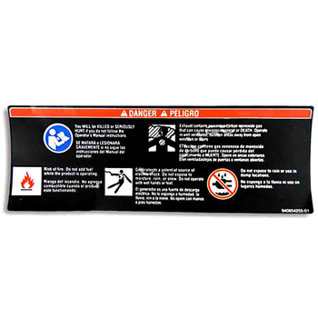 940654255 - LABEL DANGER ICON (HOMELITE ORIGINAL OEM)