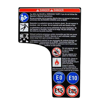 940654274 - LABEL DANGER ICON UTI2100 SER (HOMELITE ORIGINAL OEM)