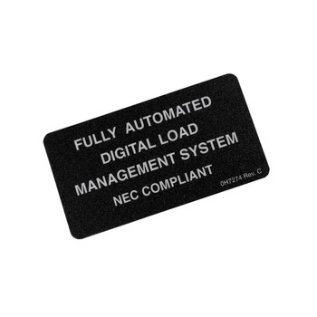 GENERAC 0H7274 DECAL NEC COMPLIANCE Original OEM part
