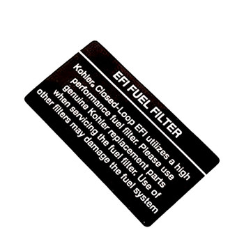 KOHLER 24 113 344-S - LABEL; EFI FUEL FILTER (Authentic OEM Part)