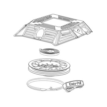 KOHLER 14 160 09-S - KIT; STARTER ROPE WITH HANDLE (Authentic OEM Part)