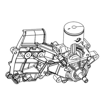 311455002 - CRANKCASE & CRANKSHAFT ASSEMBL - Part # CRANKCASE & CRANKSHAFT ASSEMBL (HOMELITE ORIGINAL OEM)