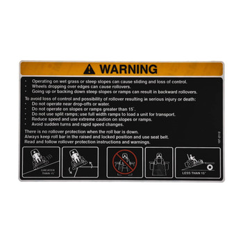 1072112 DECALWARNING (TORO ORIGINAL OEM)