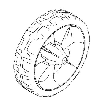 127-0683 - 7 INCH WHEEL ASM - (TORO ORIGINAL OEM) - Image 1