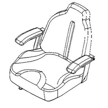 Husqvarna 536178202 - Seat 18" Milsco Husq Seat Sld - Original OEM part