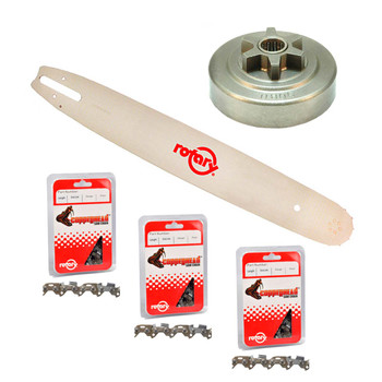 12" Bar Chain(x3) And Complete Sprocket Kit For ECHO CS-271 Chainsaw