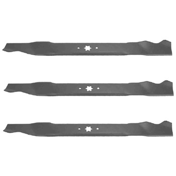 24" Blade Kit(3 Pack) Compatible With MTD OEM 742-0760 - 6 point star Center Hole