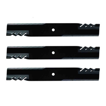 19-1/2" Universal OEM 396-709 Oregon Blade Kit(3 Pack) 11/16" Center Hole 3" Width 0,25" Thickness 1" Air Lift - Image 1
