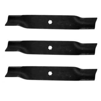 19-7/16" Oregon Blade Kit(3 Pack) Compatible With JOHN DEERE OEM M154159 - 7 pt. star" Center Hole Diam. - Image 1