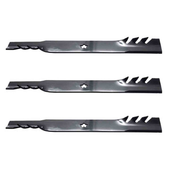 19-1/4" Oregon Blade Kit(3 Pack) Compatible With CRAFTSMAN OEM 134148X - 5 pt. star" Center Hole Diam. - Image 1