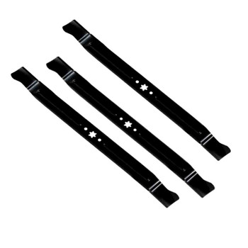 30" Universal OEM 98-203 Oregon Blade Kit(3 Pack) 5/8 6 pt. star" Center Hole 2,5" Width 0,125" Thickness 11/16" Air Lift - Image 1