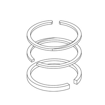 Engines part 13012ZG0003 Ring Set (Os 0.50) Original OEM