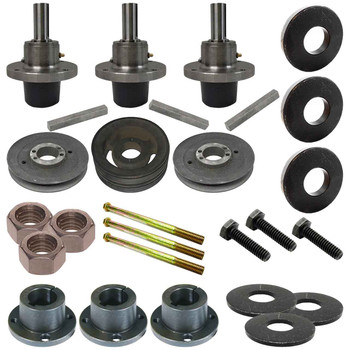 Complete HD Spindle Kit With Pulleys For Scag Belt Drive 52" Model SW52V-15FS