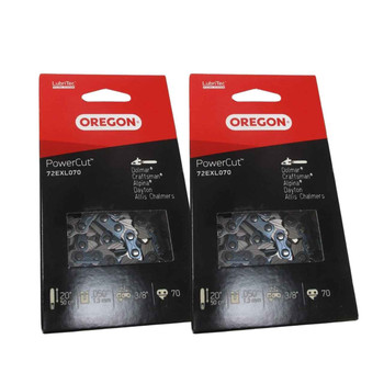 POWER CUT CHAINSAW CHAIN 3/8" 72EXL070G (2-PACK)