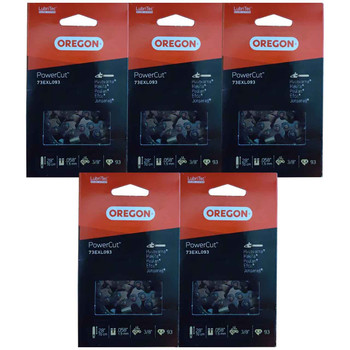 73EXL093G PowerCut Saw Chain by Oregon – 28" Bar, .058" Gauge, 93DL - 5 PACK