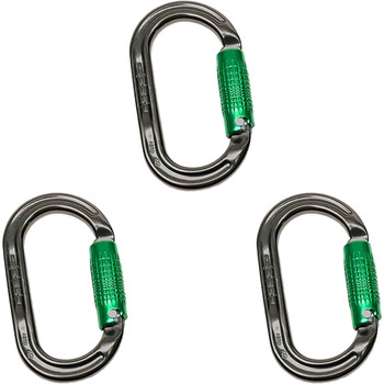 Titanium And Green A327 CARABINERS (3-Pack) From DMM