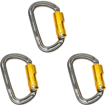 Titanium And Gold A337ANSI CARABINERS (3-Pack) From DMM