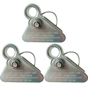 Alum Alloy USR-MRG-200 Aluminum Mini Rope Grab (3-Pack) From PRO CLIMB