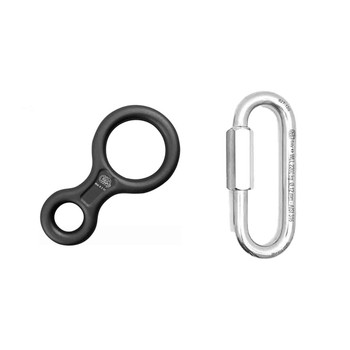 Black 8 Classic Tactical Descender Kit With Polish Quick Link Connectors