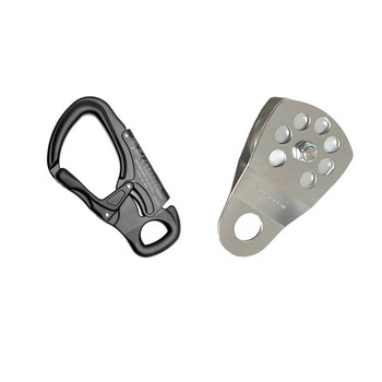 Black TANGO Fixed-Eye Snaphook Kit With Silver Aluminum Pulley