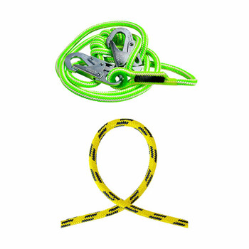 Yellow, Black 24 Strand Arborist Rope Kit With Green/White Adjustable Lanyard