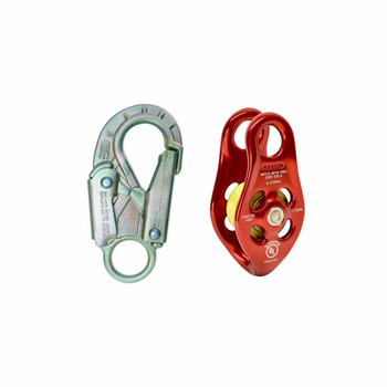 Zinc Plated Steel Snaphooks Kit With Red PULLEY