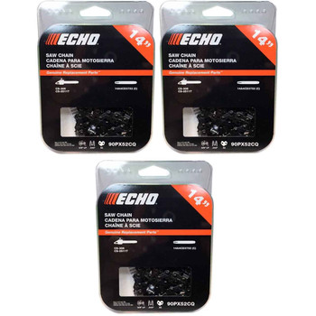 CHAINSAW CHAIN BY ECHO  90PX AdvanceCut,  PITCH 3/8" LP, 14" BAR, 0.043" GAUGE, 52 DL  PK3