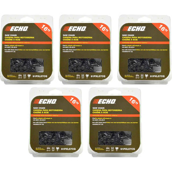 CHAINSAW CHAIN BY ECHO  91PXL AdvanceCut,  PITCH 3/8" LP, 16" BAR, 0.050" GAUGE, 57 DL  PK5