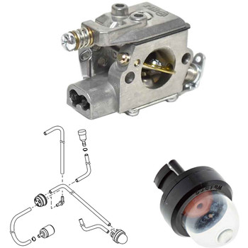 SHI 335s COMPLETE CARBURETOR FUEL FILTER-GROMMET-LINES PRIMER BULB KIT